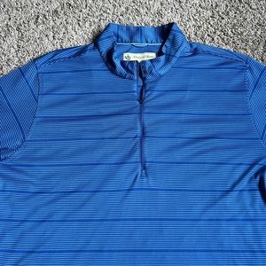 Donald Ross Golf Q-Zip Shirt Midland Hills Country Club Minnesota Large Blue